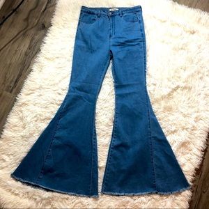 Three Bird Next Bell Bottom Jeans, Size: Large, EUC!!